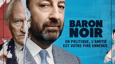 Niels Arestrup et Kad Merad, protagonistes de la série politique "Baron noir", sur Canal+.
