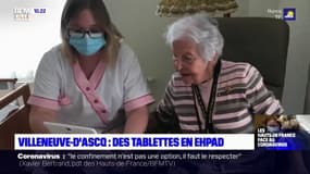 À Villeneuve-d'Ascq, un Ehpad propose à ses résidents de communiquer avec leurs familles via des tablettes pour rompre la solitude du confinement