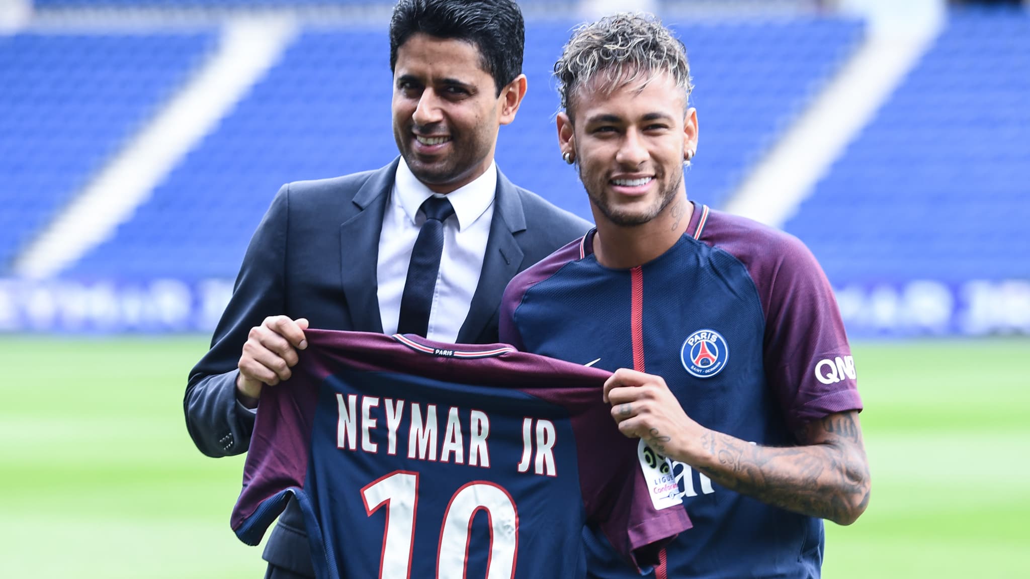 Nasser Al-Khelaïfi et Neymar en 2011