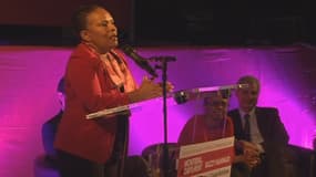 Christiane Taubira mercredi soir au meeting de Montreuil, où elle est venue soutenir le candidat du PS.