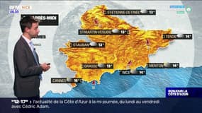 Météo Côte d’Azur: l'ensemble du territoire sous les nuages mais des températures douces, 14°C à Nice
