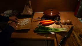 Des légumes coupés pour la préparation de Kimchi, le 10 novembre 2024 (photo d'illustration)