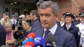 Gérald Darmanin devant le commissariat de Roubaix