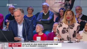 "J'ai vécu des violences conjugales et pourtant j'ai rigolé à la blague de Tex. Mais le récit de Jean-Marie Bigard dans #TPMP, n'est pas une blague, c'est une violence !" @joelle_dago #GGRMC 