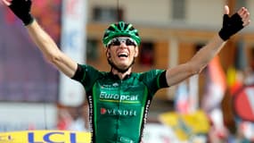 Pierre Rolland peut savourer sa superbe victoire à l'Alpe d'Huez.