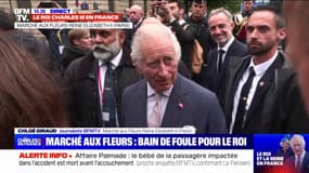 Le roi Charles III s'offre un bain de foule avant de se rendre sur le chantier de la cathédrale Notre-Dame de Paris