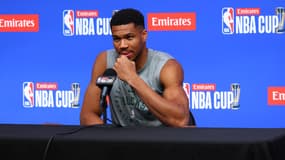 Giannis Antetokounmpo en conférence de presse avant la finale de la NBA Cup - le 16/12/2024