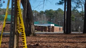 L'école primaire Richneck à Newport News (Virginie) où un enfant a grièvement blessé sa maîtresse avec un pistolet, le 7 janvier 2023.