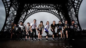 Les leaders des 11 équipes de la Boost Energy League, avec un t-shirt à l'effigie du quartier qu'ils représentent.