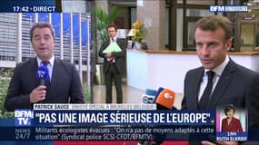 Sommet européen suspendu: "Nous donnons une image de l'Europe qui n'est pas sérieuse", déplore Emmanuel Macron