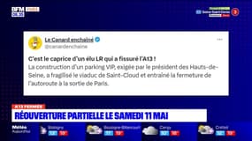 Autoroute A13: réouverture partielle le 11 mai, l'origine de la fissure connue