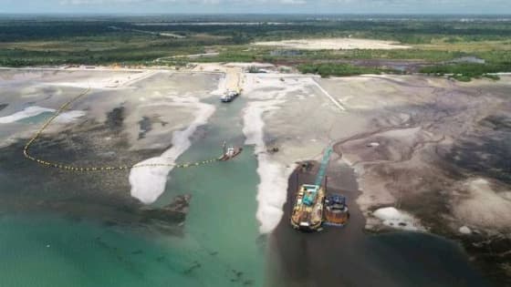 Site de construction du projet gazier au Mozambique