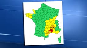 Météo France a placé vendredi le département du Gard en vigilance rouge aux pluies et aux inondations, et maintenu en vigilance orange l'Hérault, la Drôme et l'Ardèche