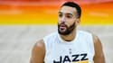 Rudy Gobert, le pivot français de Utah Jazz, le 24 février 2021 lors d'un match contre les Lakers à Salt Lake City
