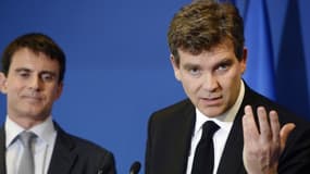 Arnaud Montebourg effectuait, en compagnie de Manuel Valls, une visite d'usine en Haute-Savoie.