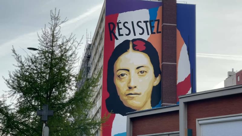 Bagneux: inauguration d'une fresque géante en hommage à la résistante Lucie Aubrac