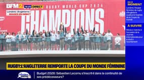 Rugby: de retour à Londres, l'équipe féminine d'Angleterre soulève le trophée de la Coupe du monde