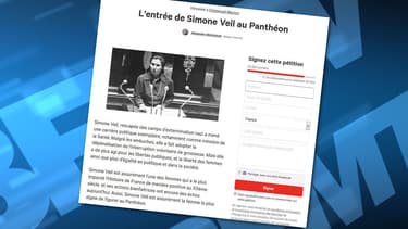Une pétition réclamant l'entrée de Simone Veil au Panthéon a été mise en ligne sur Change?org.