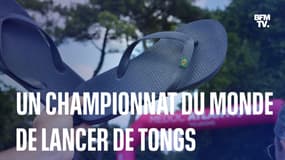 Un championnat du monde de lancer de tongs à Lacanau