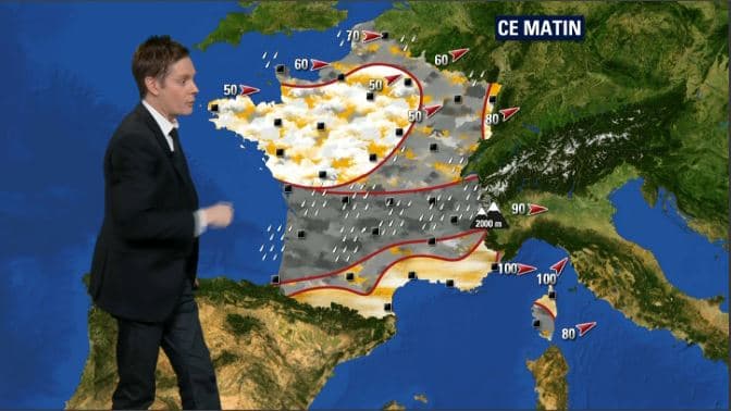 Les précipitations samedi après-midi
