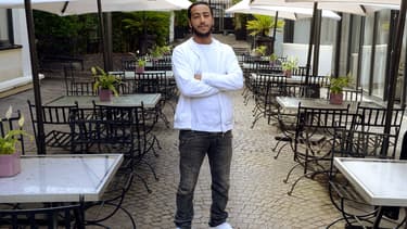 Le rappeur Lacrim à Paris le 26 août 2014