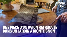 Une pièce métallique, appartenant à un avion, retrouvée dans le jardin d’un habitant de Montlignon, dans le Val-d’Oise 