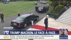 DOCUMENT BFMTV - Le couple Trump raccompagne le couple Macron