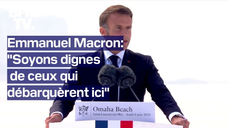 80 ans du Débarquement: le discours d'Emmanuel Macron à la cérémonie internationale en intégralité
