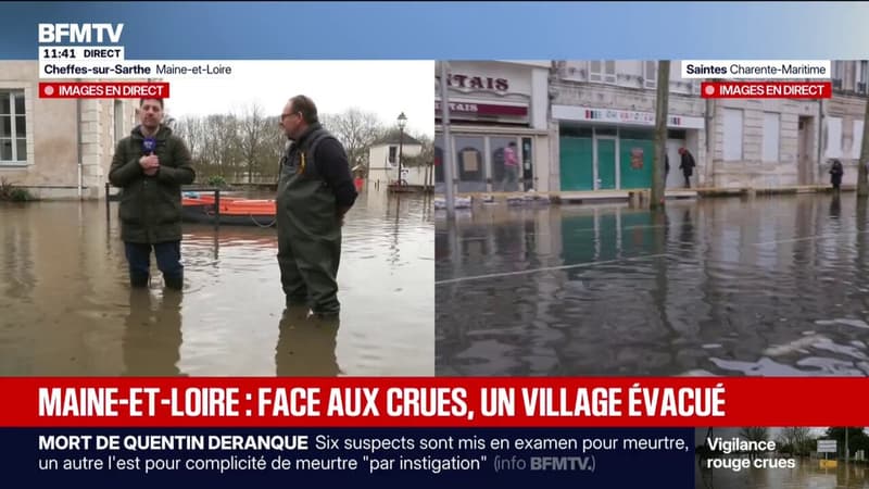 Crues: "On a environ 30 à 40 centimètres d'eau dans le garage, on a passé deux jours à tout surélever", raconte un habitant de Cheffes-sur-Sarthe