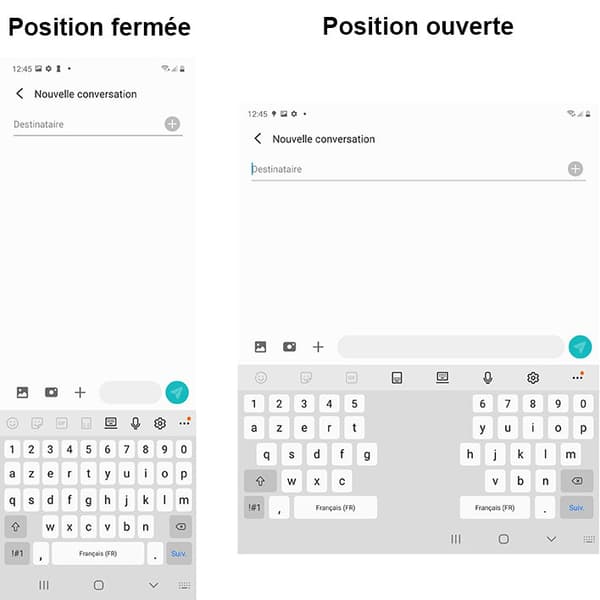 L'interface du Samsung Galaxy Z Fold 2 5G