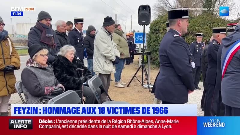 Rhône: un hommage rendu aux 18 victimes de l'incendie de la raffinerie de Feyzin, le 4 janvier 1966