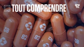 Des capsules de molnupiravir, le médicament antiviral oral expérimental contre le Covid-19, développé par le laboratoire Merck.