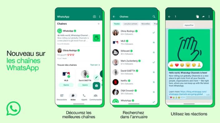 Meta a dévoilé les chaînes WhatsApp Meta a dévoilé les chaînes WhatsApp