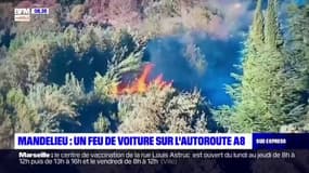 Alpes-Maritimes: un feu de voiture sur l'autoroute A8 maîtrisé