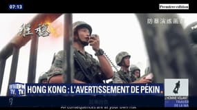 Hong Kong: l'armée chinoise diffuse une vidéo menaçante pour mettre en garde les manifestants