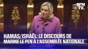 Débat à l'Assemblée sur la guerre Hamas/Israël: le discours de Marine Le Pen