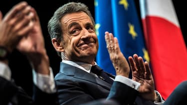 Nicolas Sarkozy lors d'un meeting à Saint-Etienne, 13 novembre 2014.