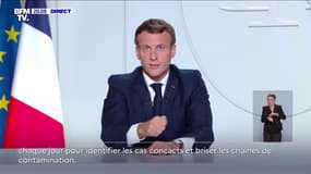 Emmanuel Macron: "J'ai décidé qu'il fallait retrouver à partir de vendredi le confinement qui a stoppé le virus"