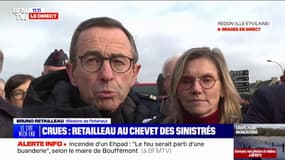 Crues à Redon: "On n'a eu aucune victime car les choses ont été anticipées", déclare Bruno Retailleau