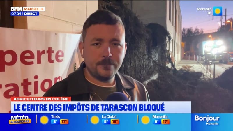 Le centre des impôts de Tarascon bloqué ce matin par les agriculteurs