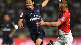 Edinson Cavani (PSG) et Kamil Glik (Monaco)