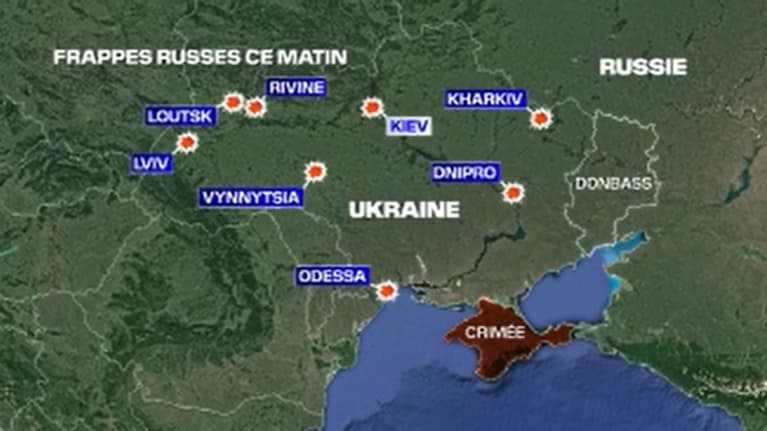 De nombreuses régions ont été touchées par les frappes russes en Ukraine, le 9 mars 2023 De nombreuses régions ont été touchées par les frappes russes en Ukraine, le 9 mars 2023