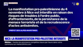 Nice: la manifestation pro-palestinienne prévue samedi interdite