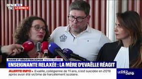Suicide d'Évaëlle: "Je suis dans l'incompréhension totale", déplore la mère de l'adolescente après la relaxe de l'enseignante accusée de harcèlement