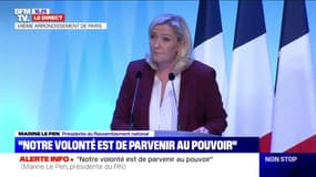 Marine Le Pen: "Notre devoir est de réfléchir et de construire la politique pour demain"