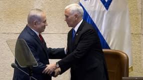Mike Pence et Benjamin Netanyahu le 22 janvier 2018