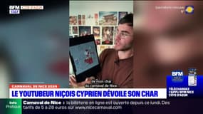 Carnaval de Nice 2024: le youtubeur niçois Cyprien dévoile son char