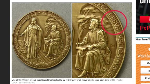 La fameuse médaille "collector" incriminée et le détail qui fait mal.