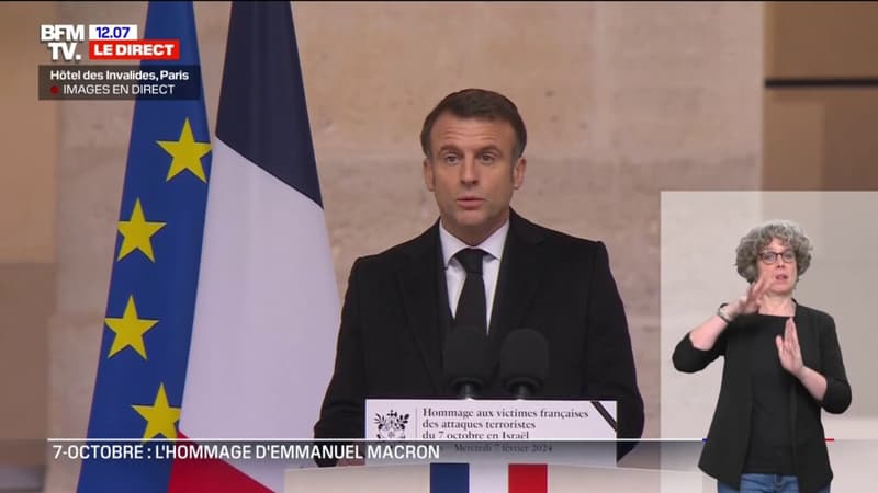 Hommage aux victimes françaises du 7 octobre: Emmanuel Macron évoque les 