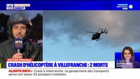 Crash d'hélicoptère à Villefranche: les pompiers assurent la sécurité incendie